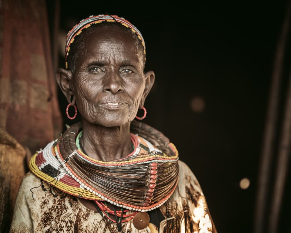 Dignified African Elder by Tori E Bohn — canvas wall art
