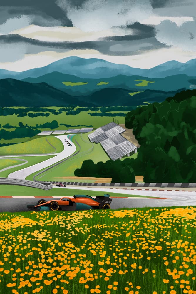Racetrack of Austria by Goed Blauw — canvas wall art