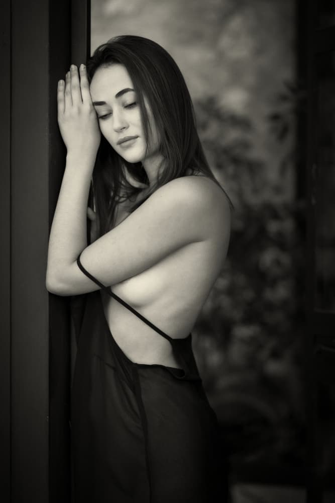 Sensual Quiet Portrait by Chris Bos — canvas wall art