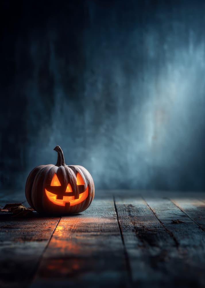 Glowing Jack-O-Lantern by Justyna Jaszke — canvas wall art