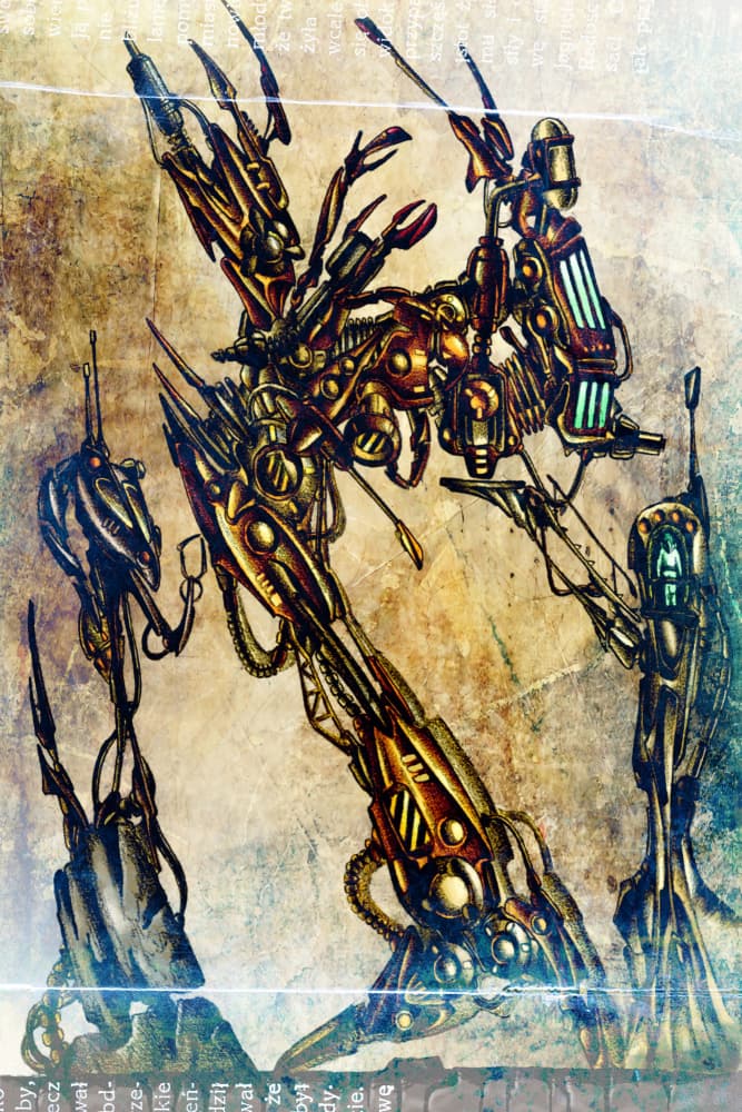 Steampunk Robot Creature by Rafal Kulik — canvas wall art