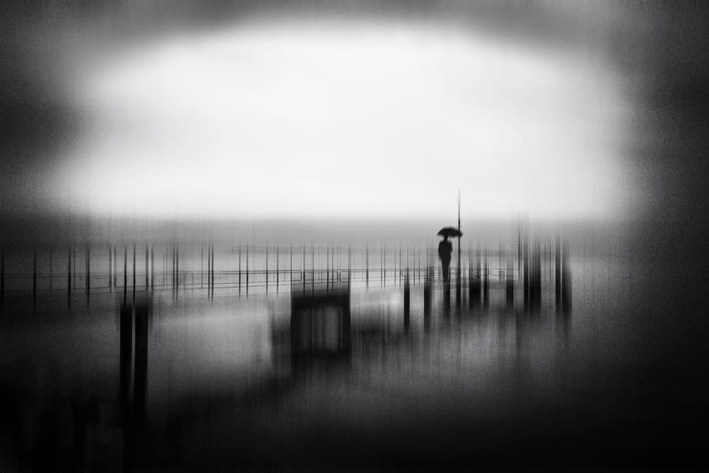 Solitary Pier Walk by Orkidea W. — canvas wall art