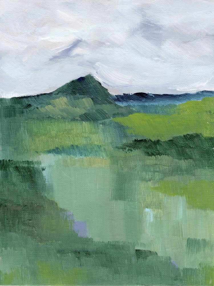 Abstract Mountain Mist by Nikita Jariwala — canvas wall art