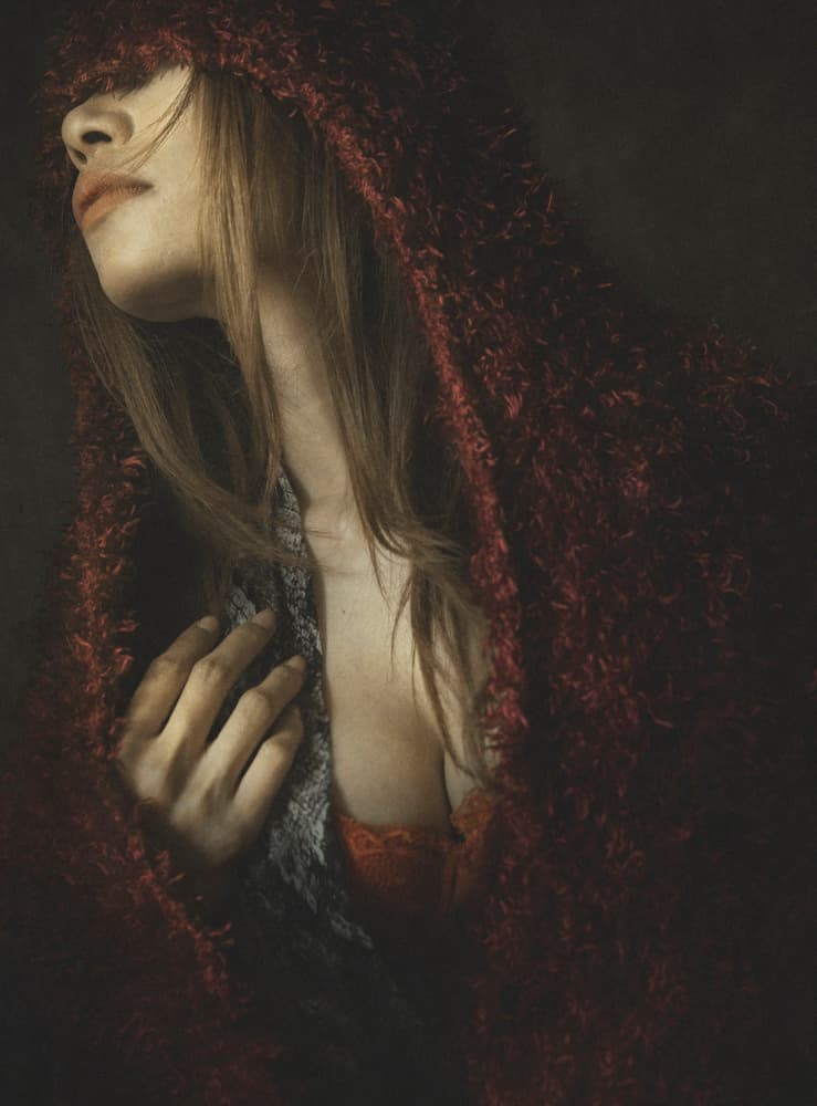 Mysterious Red Hood by Sebastian Kisworo — canvas wall art