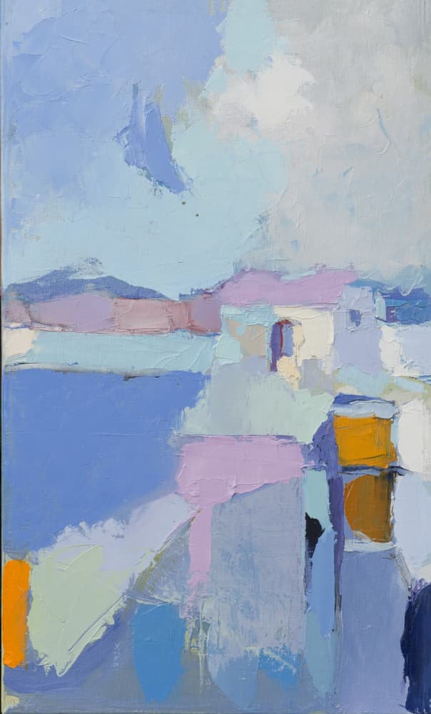 Abstract Coastal Village by Elena Shraibman — canvas wall art