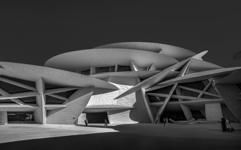 Modern Museum Geometry by Raymond Ren Rong Liu — canvas wall art