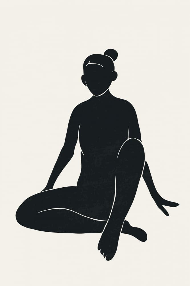 Serene Woman Silhouette by jay stanley — canvas wall art