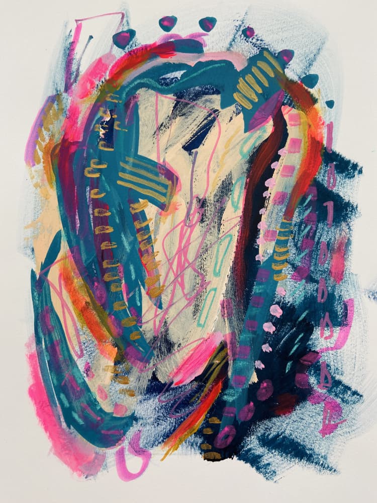 Vibrant Abstract Strokes by Irene Chua — canvas wall art