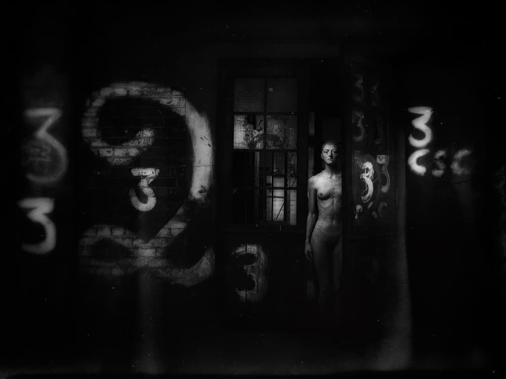 Mysterious Urban Nude by Holger Droste — canvas wall art