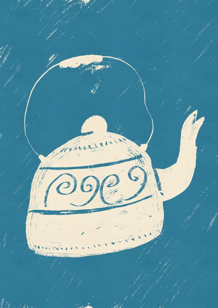 Rustic Blue Teapot