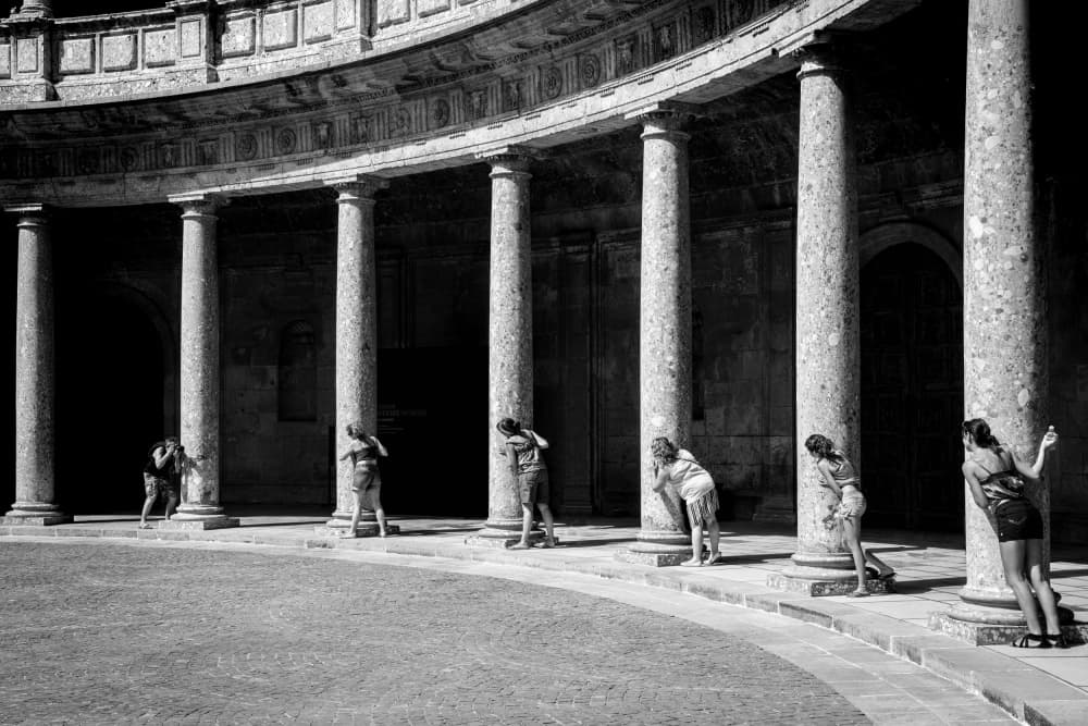 Playful Figures Colonnade by Fernando Silveira — canvas wall art