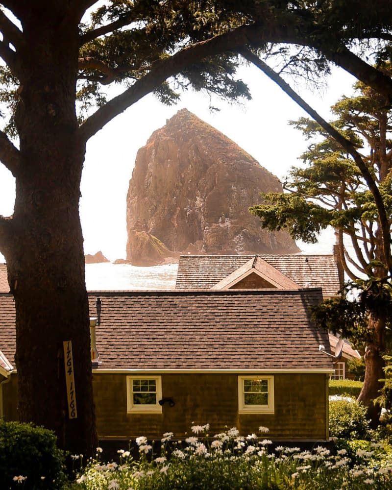 Haystack Rock Coastal View by Del Mundo Imagery — canvas wall art