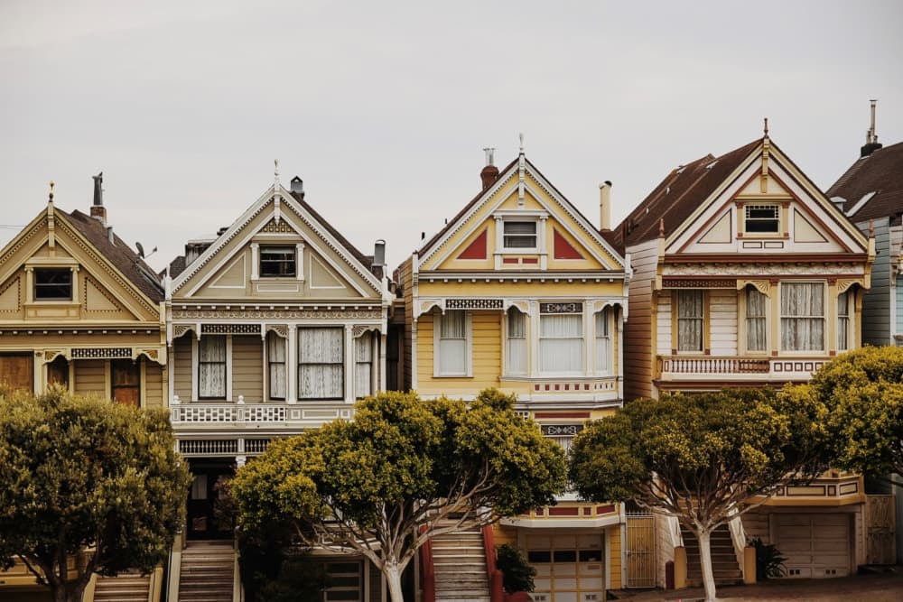 San Francisco Painted Ladies by Del Mundo Imagery — canvas wall art