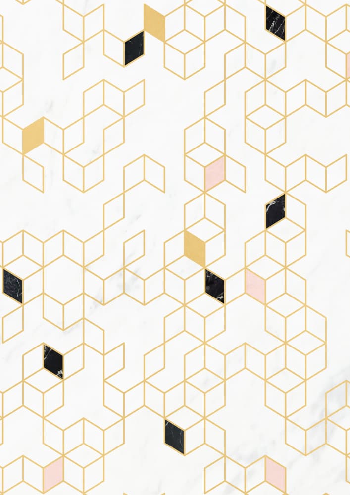 Abstract Gold Marble Cubes by Florent Bodart — canvas wall art