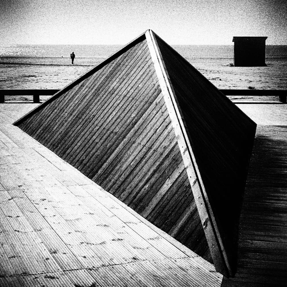 Pyramid on the Beach by Paulo Abrantes — canvas wall art
