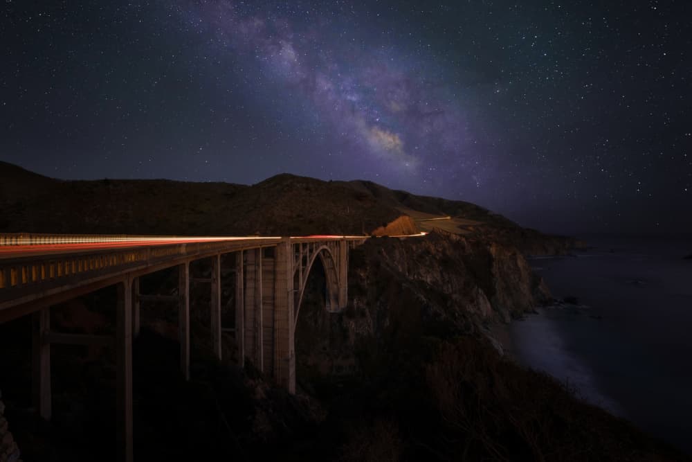 Bixby Bridge Night Sky by DonnaHom APA — canvas wall art