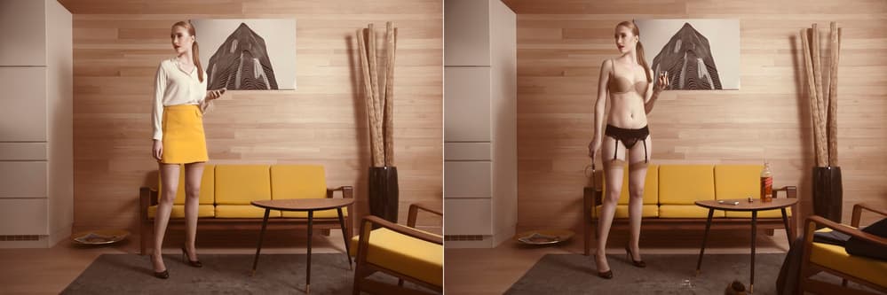 Alluring Woman Modern Home by Bart Peeters — canvas wall art