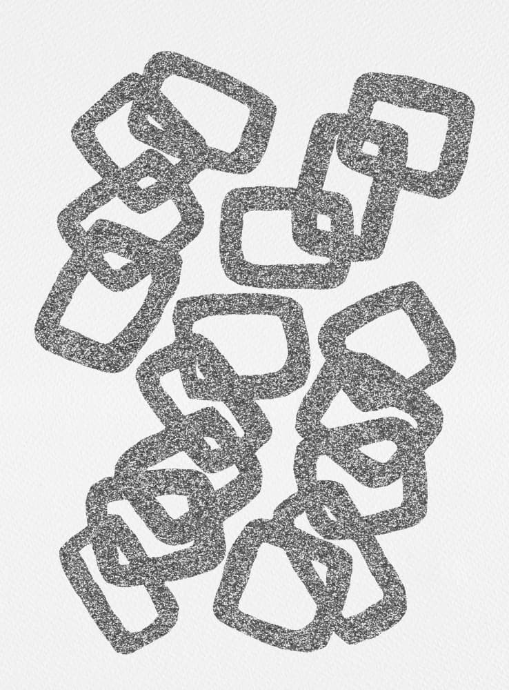 Interlocking Textured Shapes by Michele Channell — canvas wall art