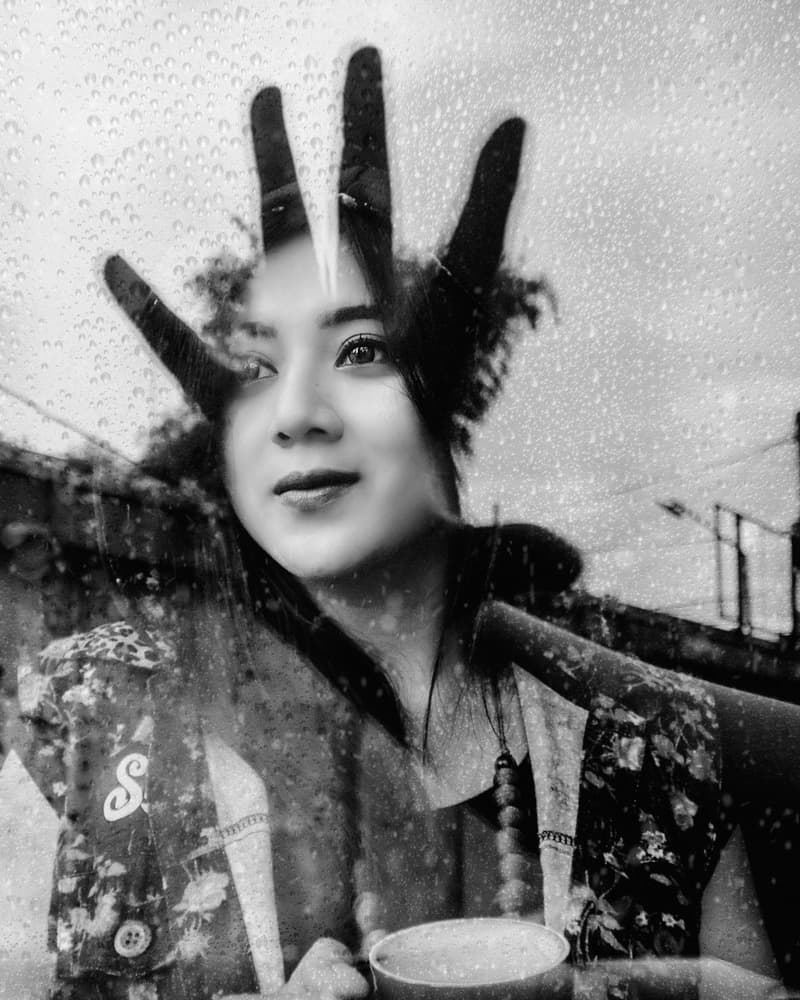 Woman's Rainy Gaze by Anthony Skip — canvas wall art