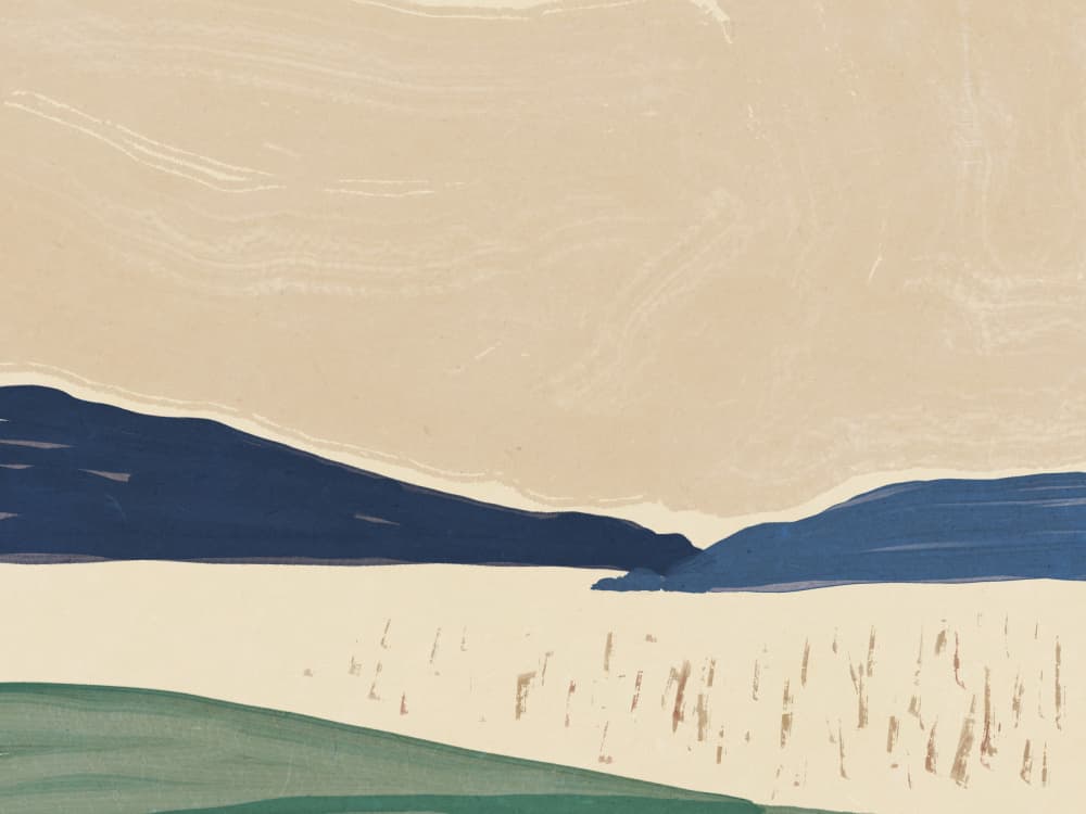 Tranquil Mountain Waters by Little Dean — canvas wall art