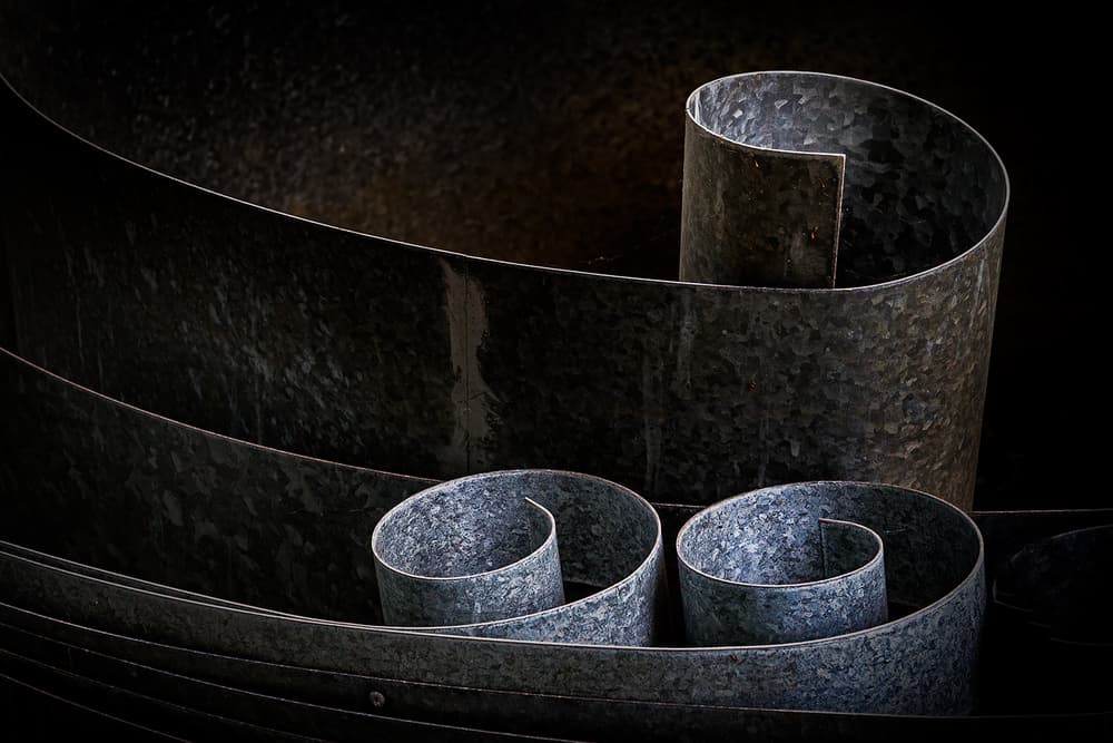 Galvanized Metal Spirals by Eric Mattheyses — canvas wall art
