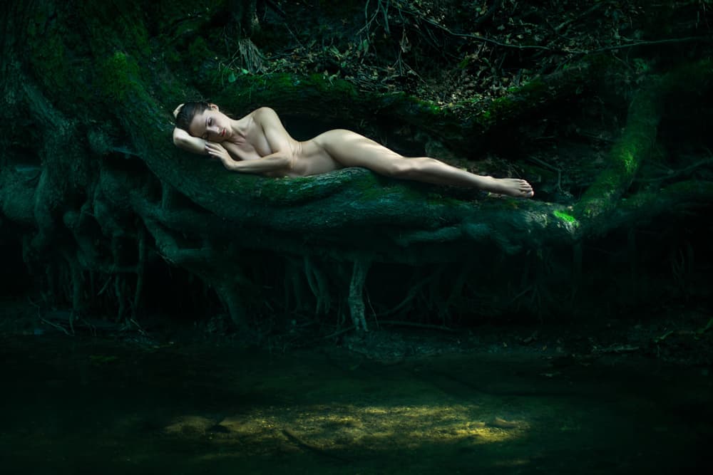 Serene Forest Nymph by Łukasz Kozłowski — canvas wall art
