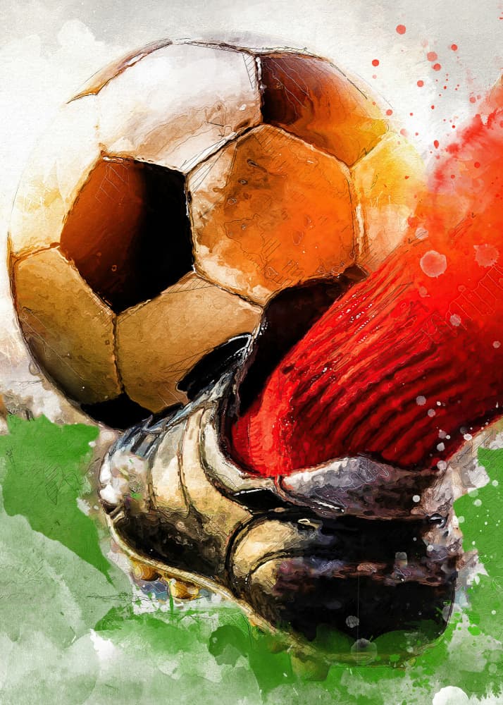 Football 2 sport art by Justyna Jaszke — canvas wall art