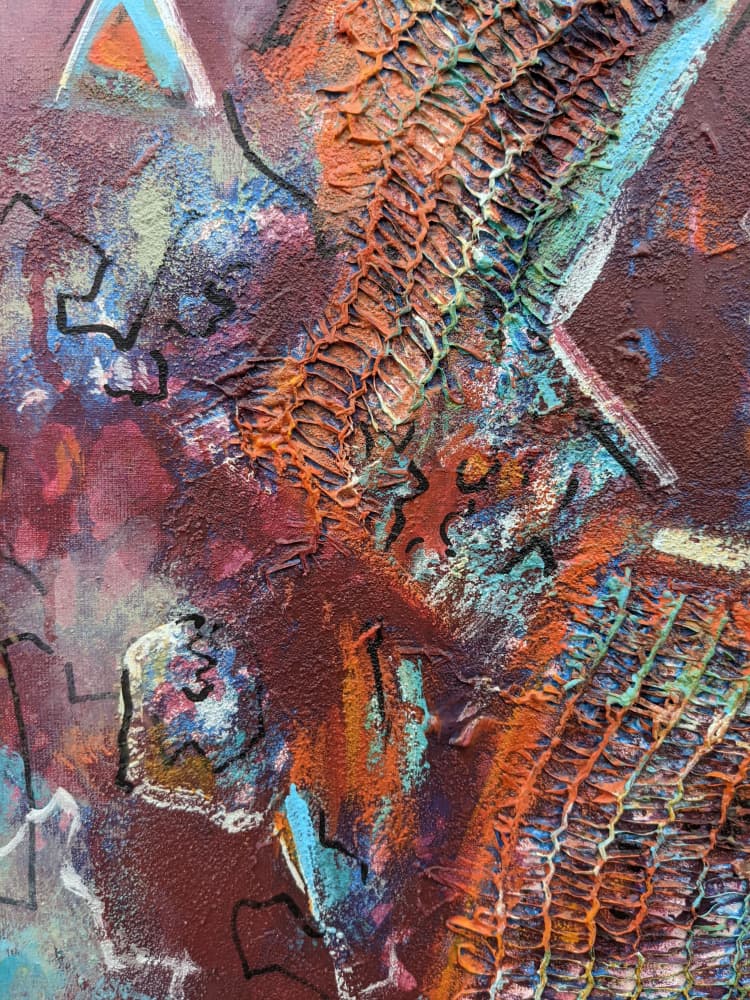 Vibrant Abstract Texture by Lena Kolambet — canvas wall art