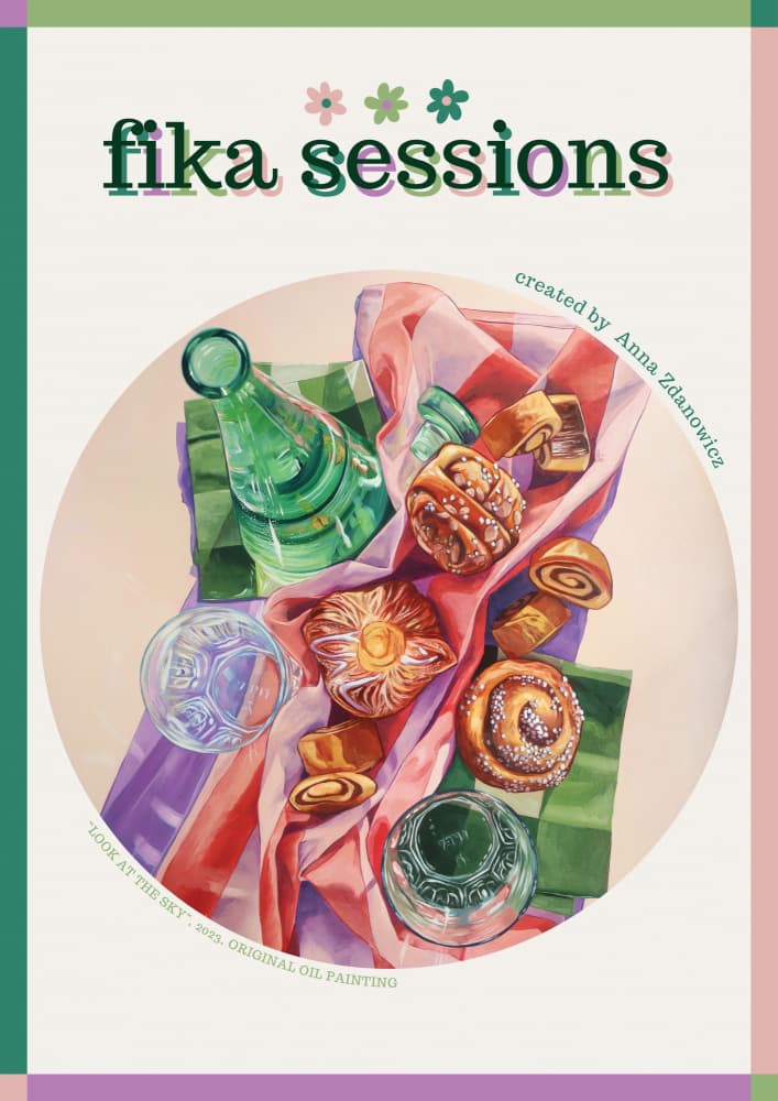 Delicious Fika Pastries by Anna Zdanowicz — canvas wall art