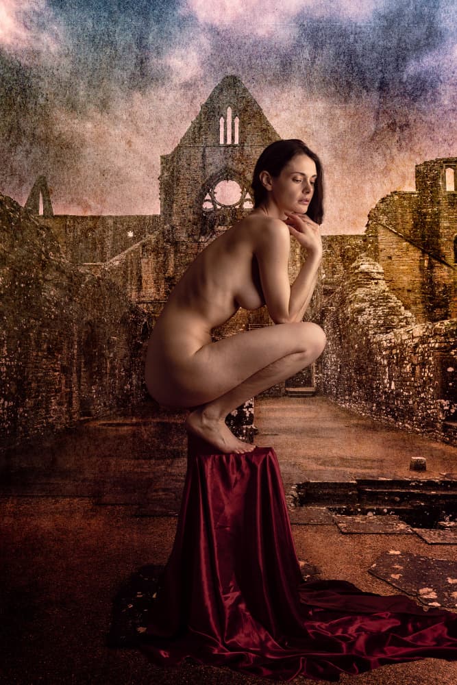 Contemplative Nude Ruins by Colin Dixon — canvas wall art