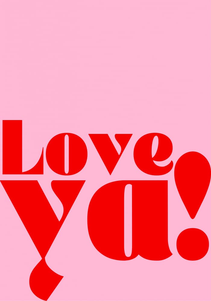 Sweet Pink Love Ya by Athene Fritsch — canvas wall art