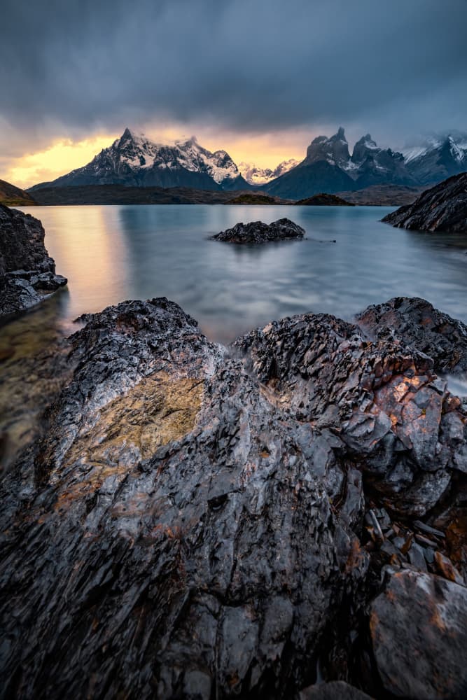 Golden Hour Mountain Lake by Li Ying — canvas wall art