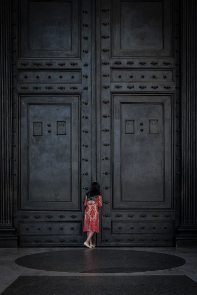 Curious Child Grand Door by Antonio Convista — canvas wall art
