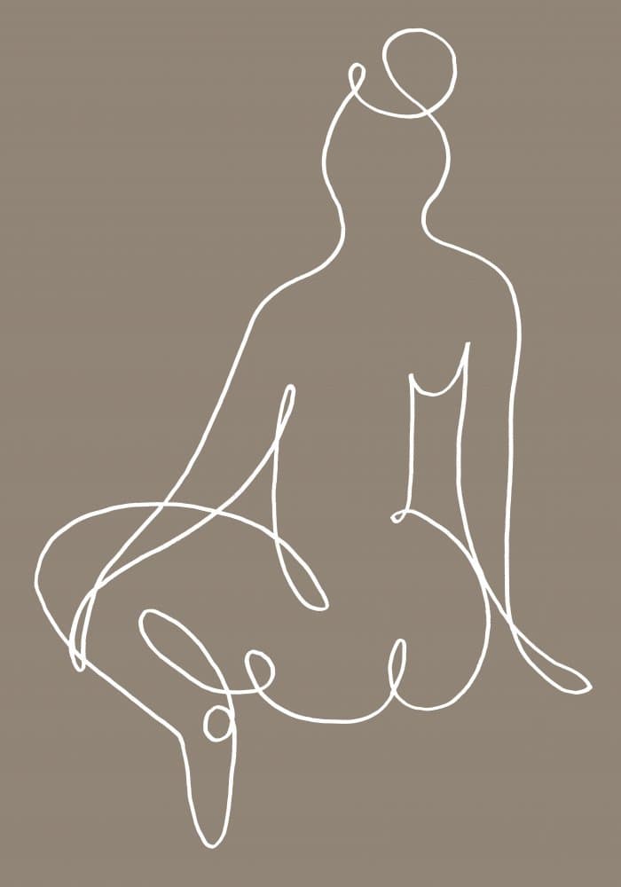 Serene Line Drawing by Pictufy Studio II — canvas wall art