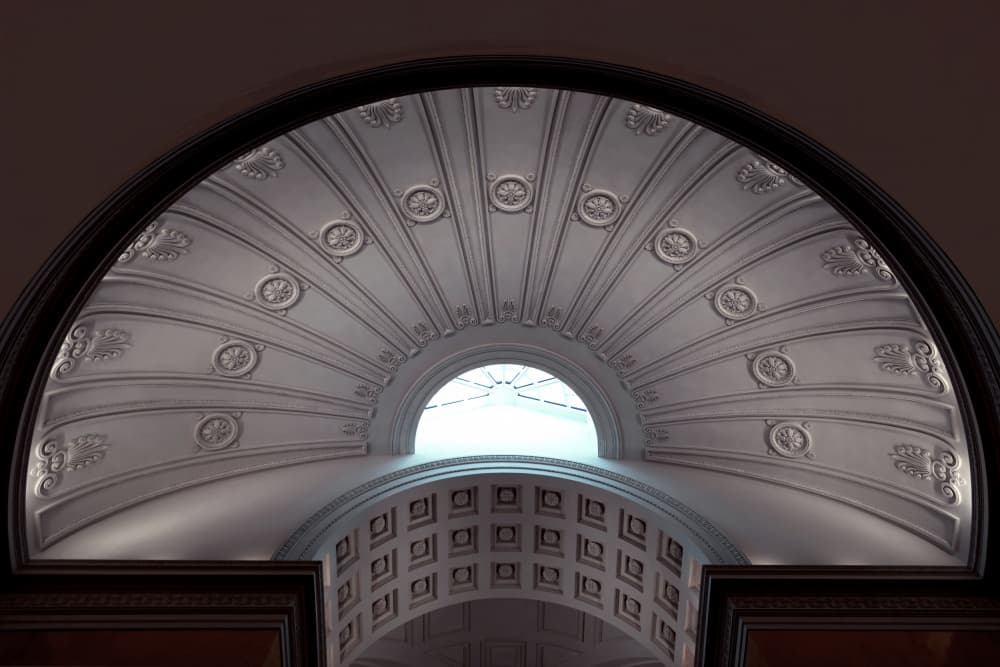 Ornate Arched Ceiling by Roswitha Schleicher-Schwarz — canvas wall art