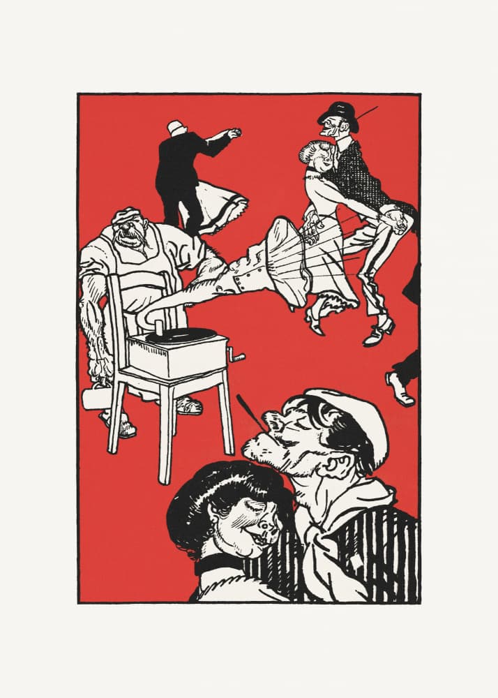 Dancers by Moriz Jung — canvas wall art