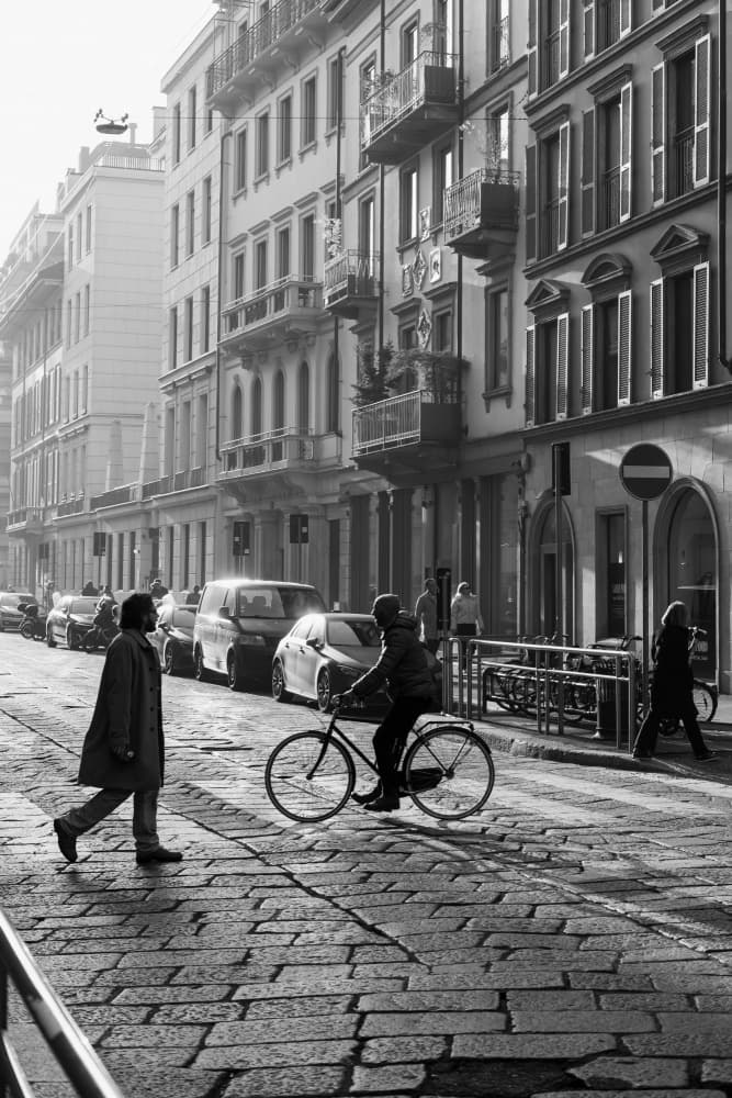 Cobblestone City Morning by Olga Varlakova — canvas wall art
