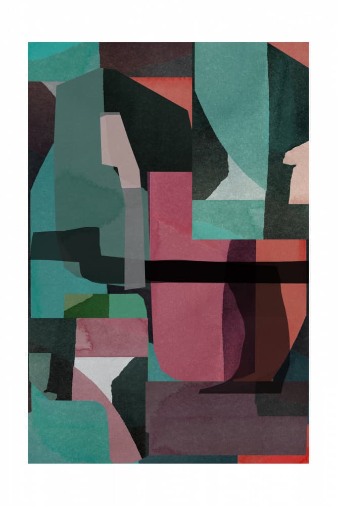 Abstract Geometric Collage by cartissi — canvas wall art