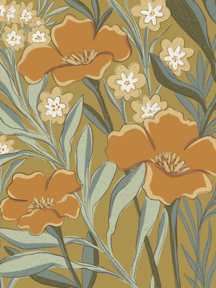 Vintage Botanical Bloom by Nikita Jariwala — canvas wall art
