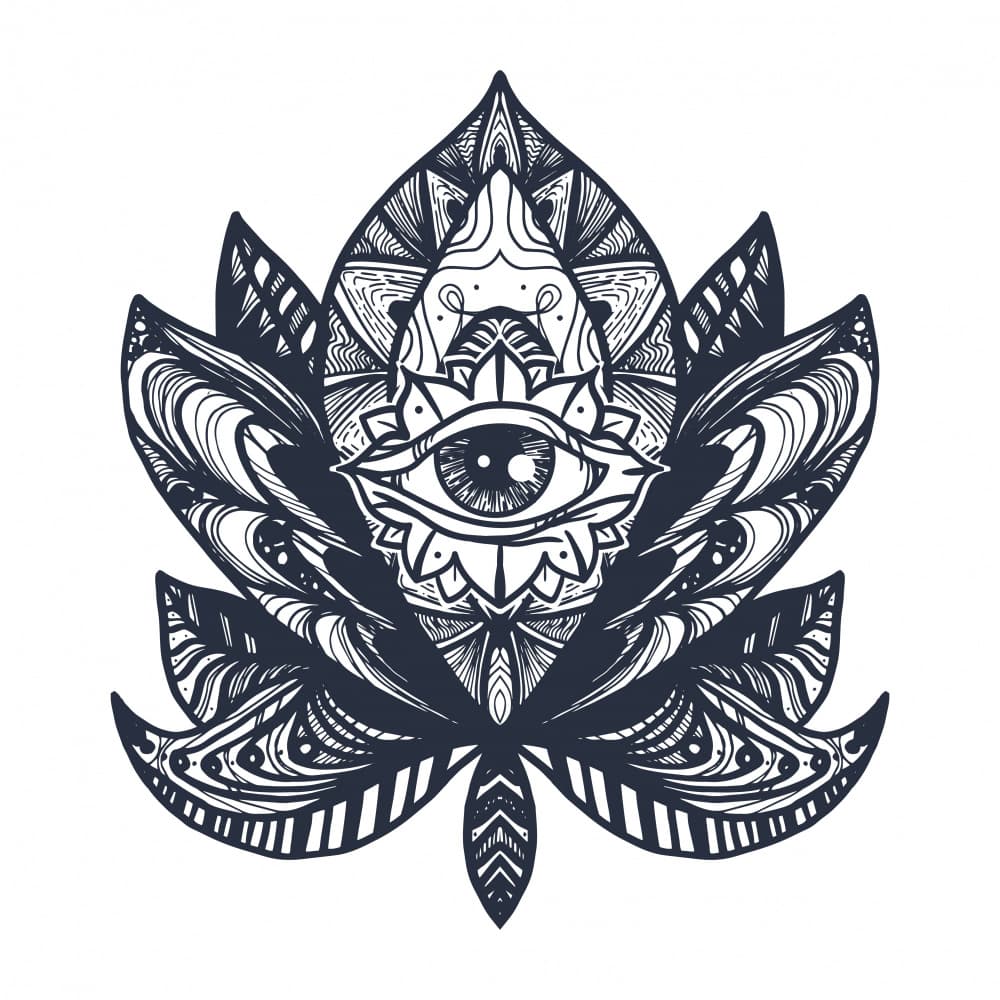Third Eye Lotus by Marika Barsrsind — canvas wall art