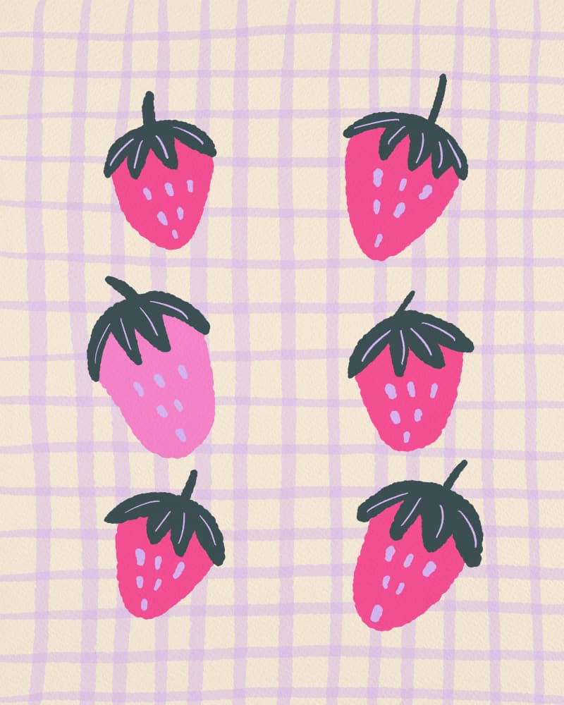 Sweet Strawberry Gingham