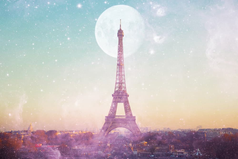 Magical Paris Sky by Emiliano Deificus — canvas wall art