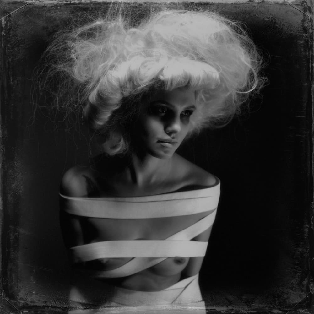 Wrapped Woman Portrait by Alexandra Fira — canvas wall art