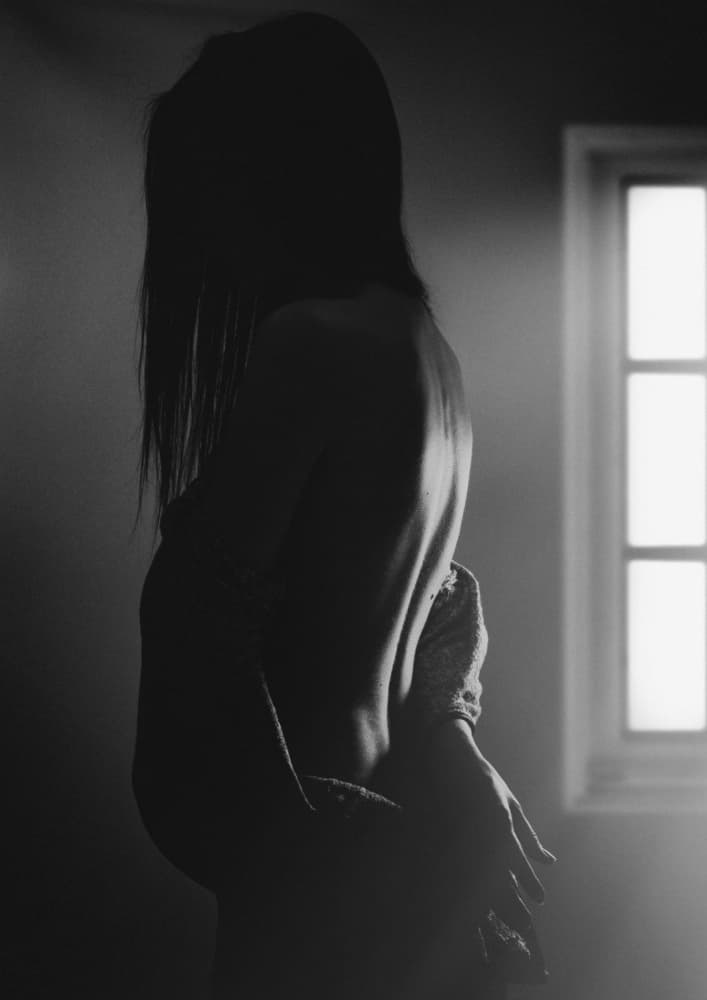 Serene Backlit Woman by Jozef Kiss — canvas wall art