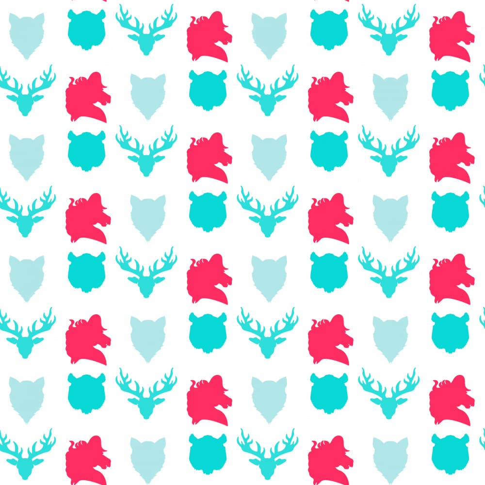 Nordic Animal Pattern by Marika Barsrsind — canvas wall art