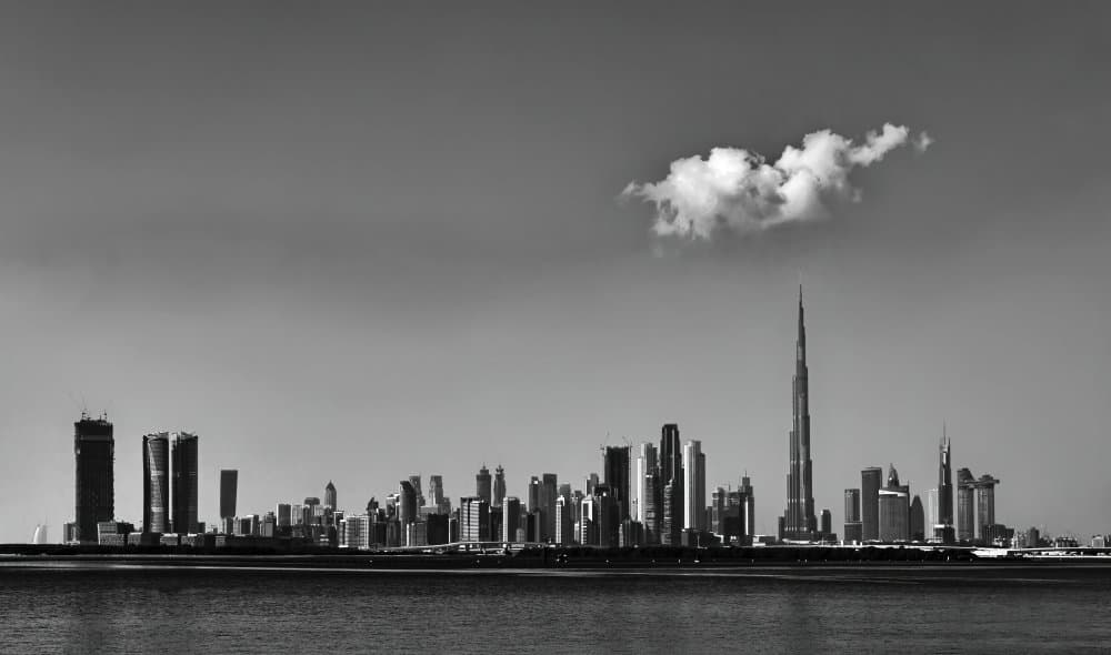 Majestic Dubai Skyline by Jie Jin — canvas wall art