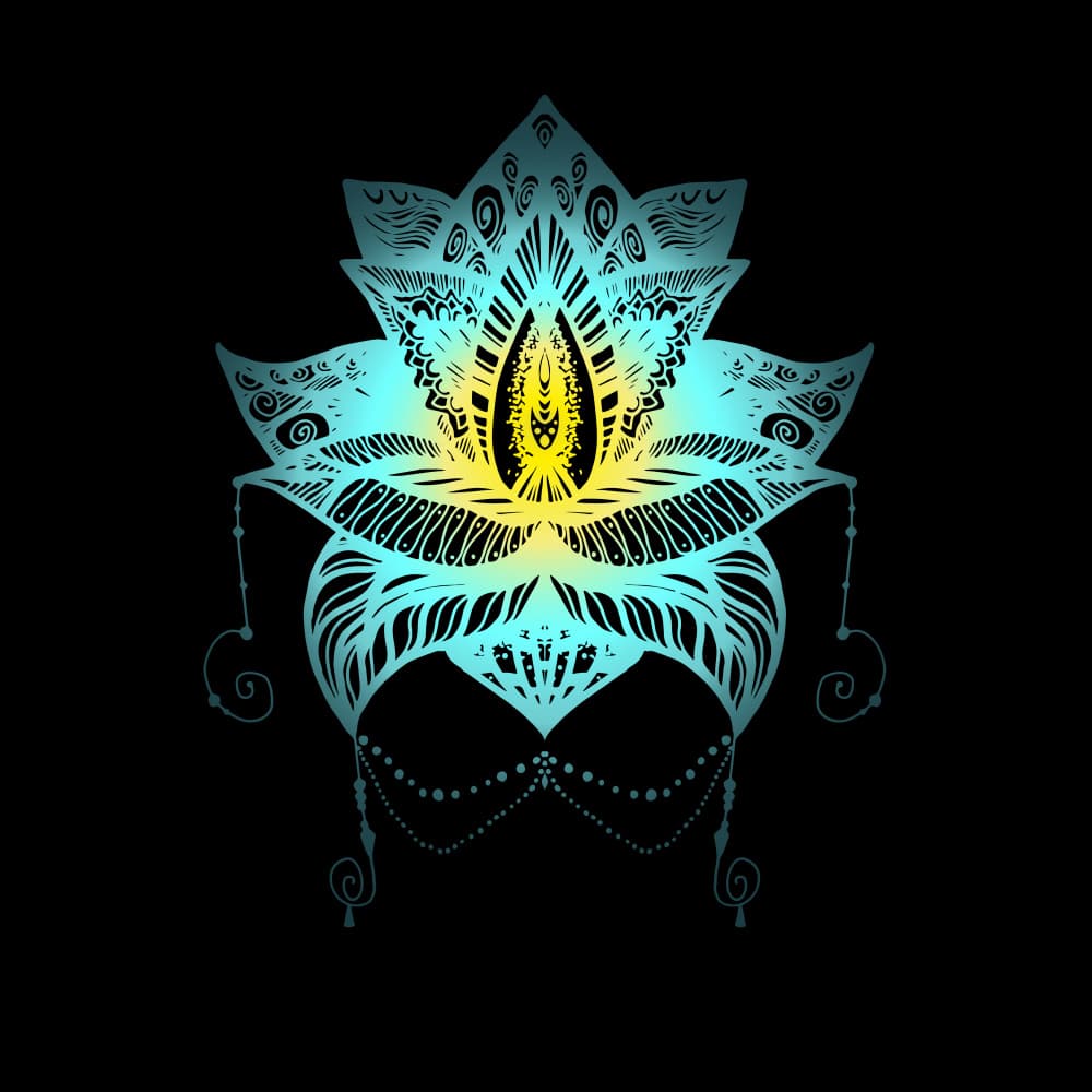 Zen Lotus Glow by Marika Barsrsind — canvas wall art