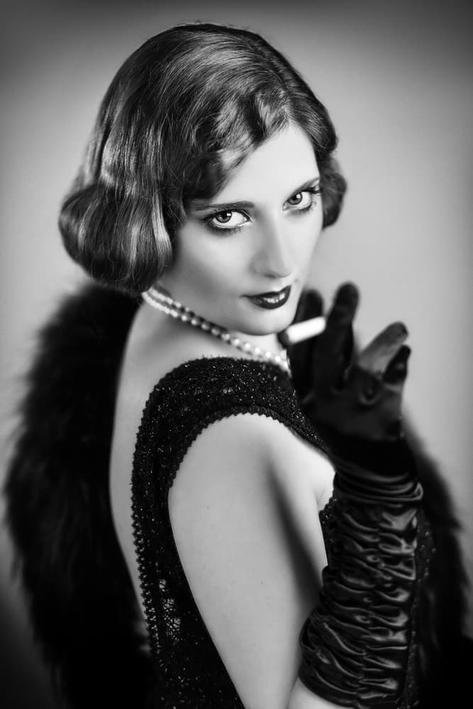 1920s Glamour Portrait by Peppe Tambè — canvas wall art