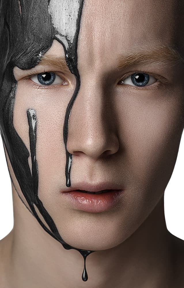 Dark Flowing Face by HIM — canvas wall art