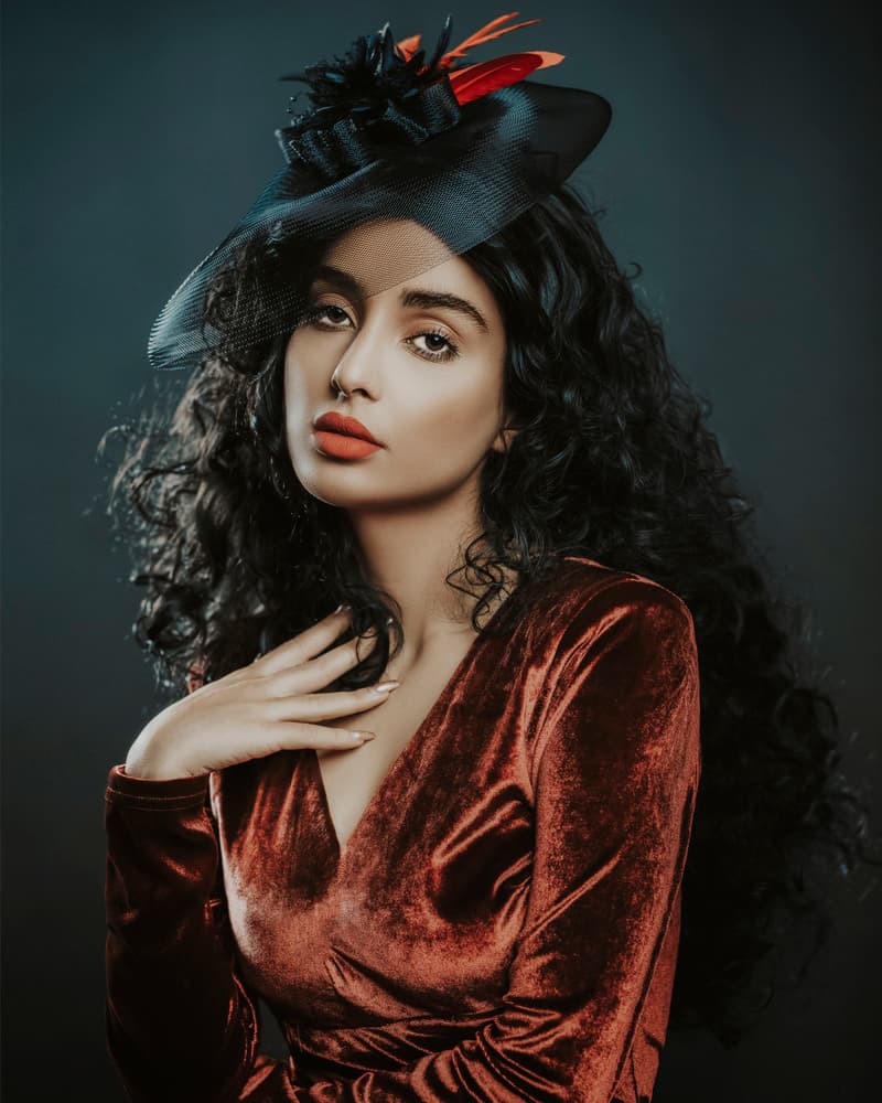 Elegant Woman Portrait by Amin Hamidnezhad — canvas wall art